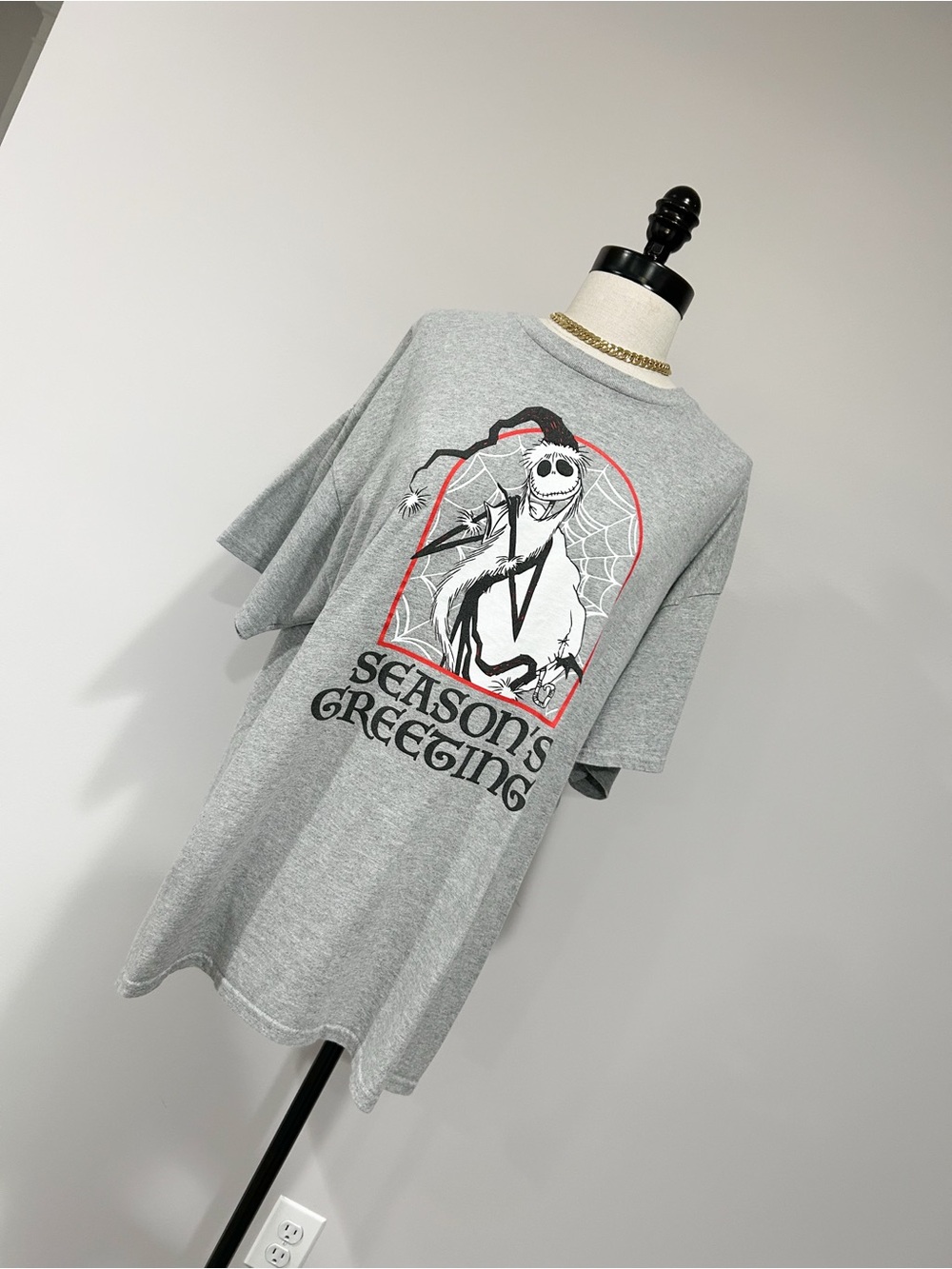 Disney Grey 'Season's Greeting' Jack Skellington Graphic Tee
